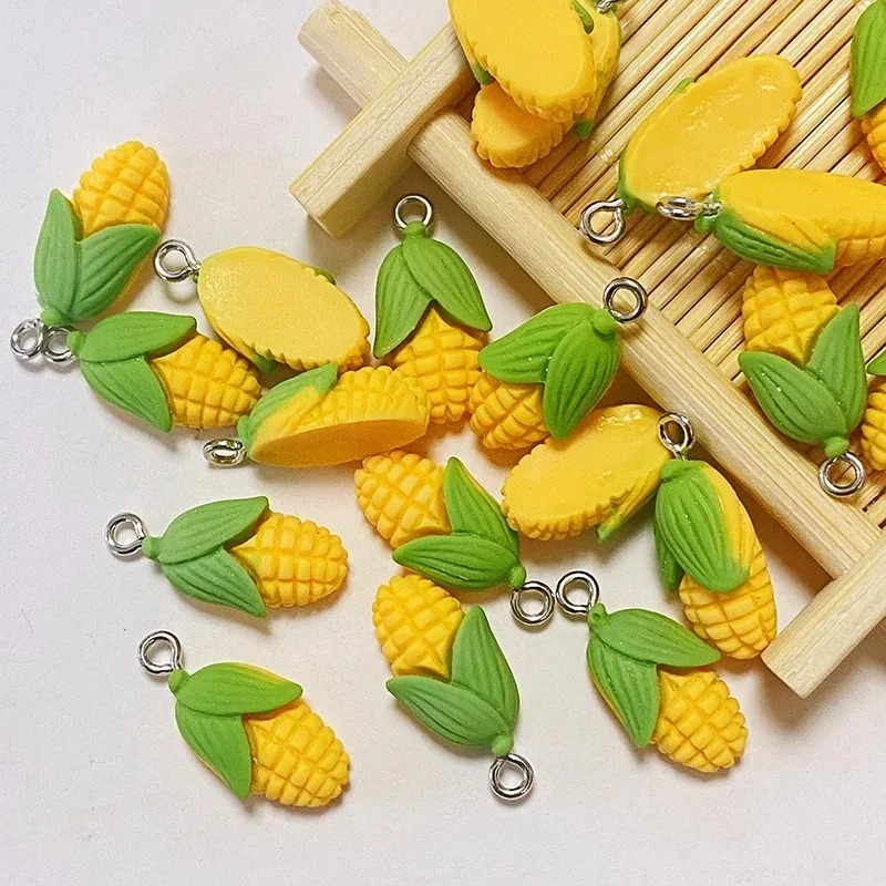 Resin Crafts Diy - 20 Buah Liontin Resin Sayuran Jagung