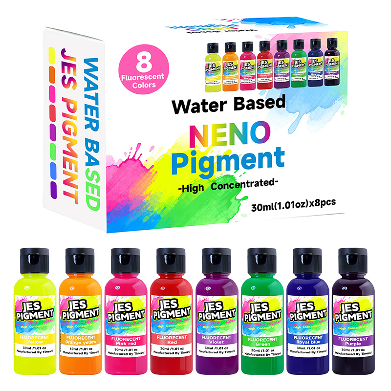 Resin Pigment Set - 8 warna/set pigmen fluoresen, 30ml/1.01oz pigmen