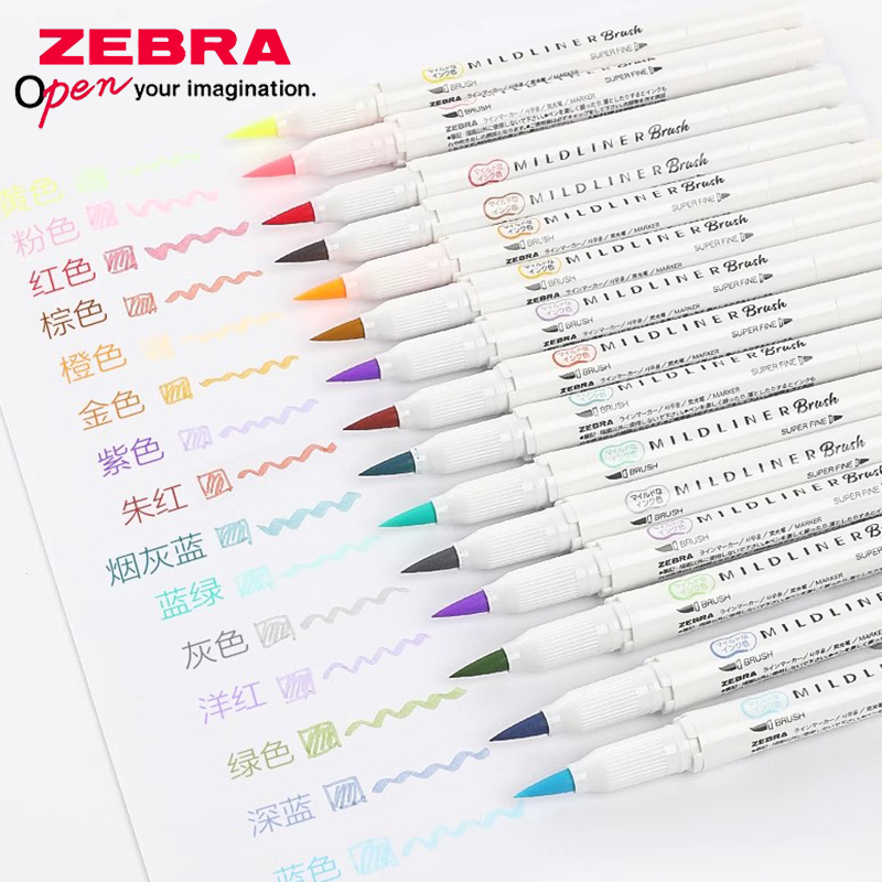 Zebra Pen Mildliner - Pensil kuas spidol dua ujung ZEBRA
