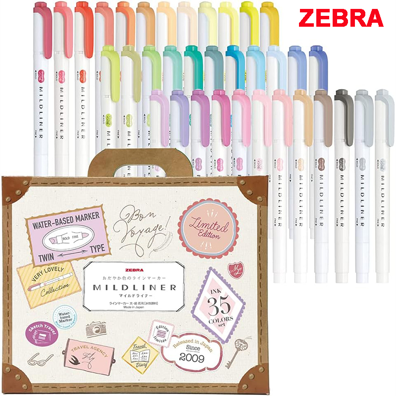 Zebra Pen Mildliner - Zebra 25/35 warna Set Highlighter Mildliner