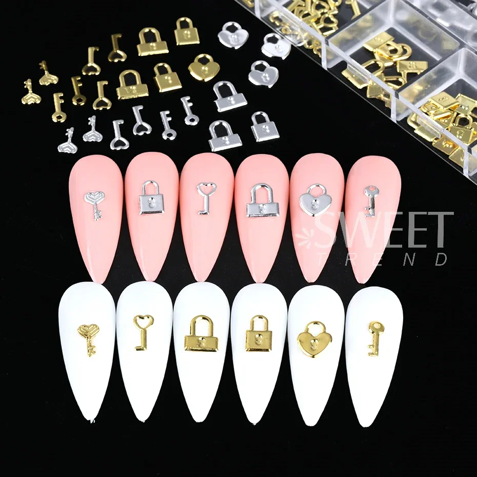 12 grid kunci logam perak emas - Gold Foil Flakes ulasan dan harga