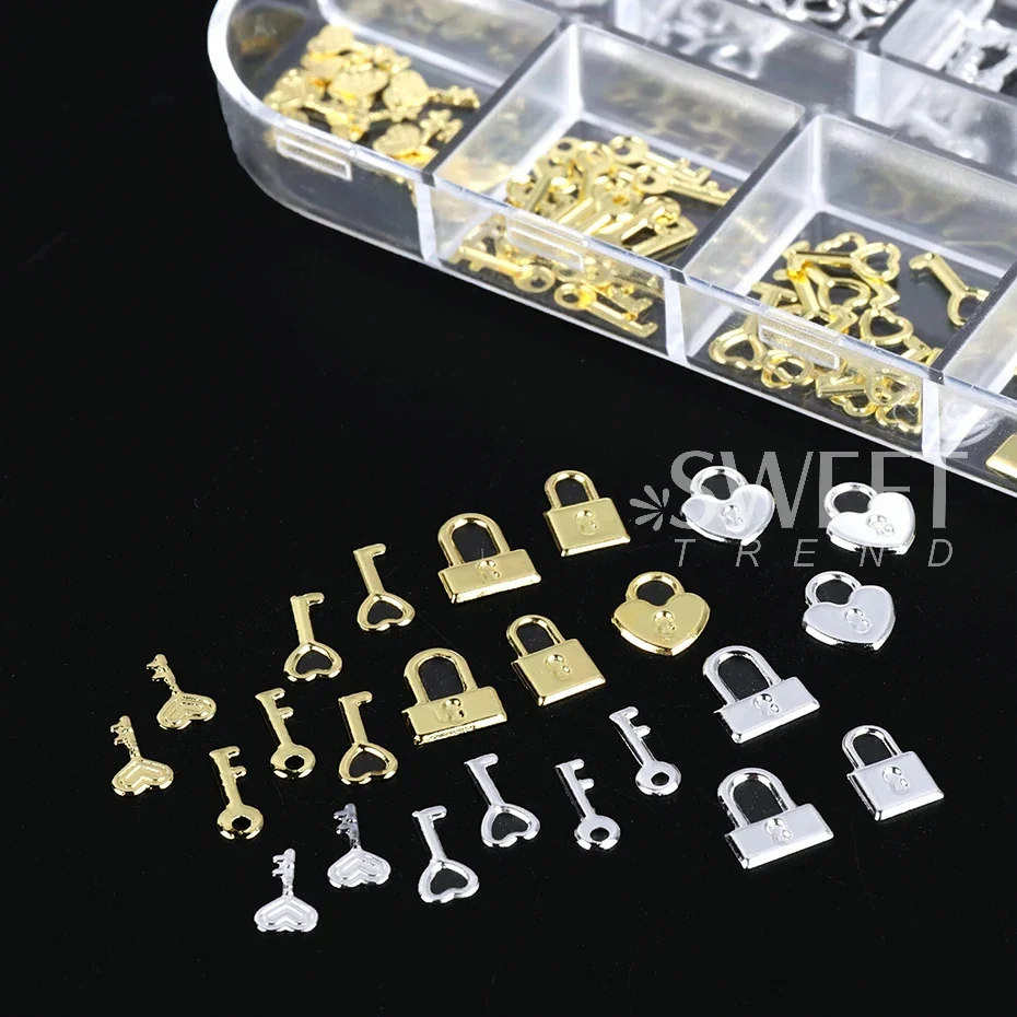 12 grid kunci logam perak emas - Gold Foil Flakes ulasan dan harga