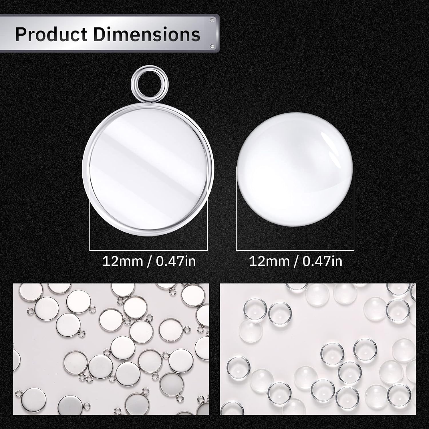 20 Buah Baki Liontin Bulat dar - Crafting Resin ulasan dan harga