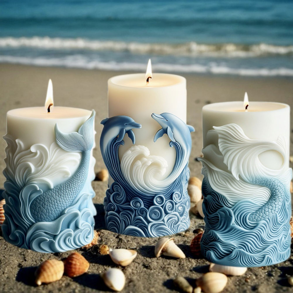 Cetakan Lilin Silikon Tema Lau - Resin Ocean Wave Mold ulasan dan harga