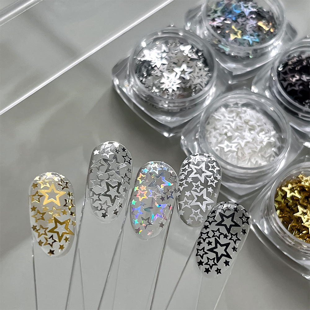 1 JAR Sequin Bintang Berujung  - Gold Foil Flakes ulasan dan harga