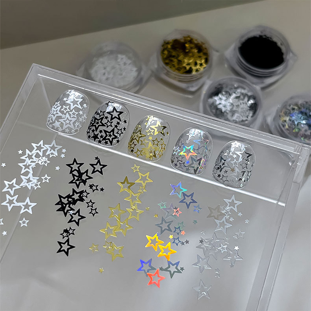 1 JAR Sequin Bintang Berujung  - Gold Foil Flakes ulasan dan harga