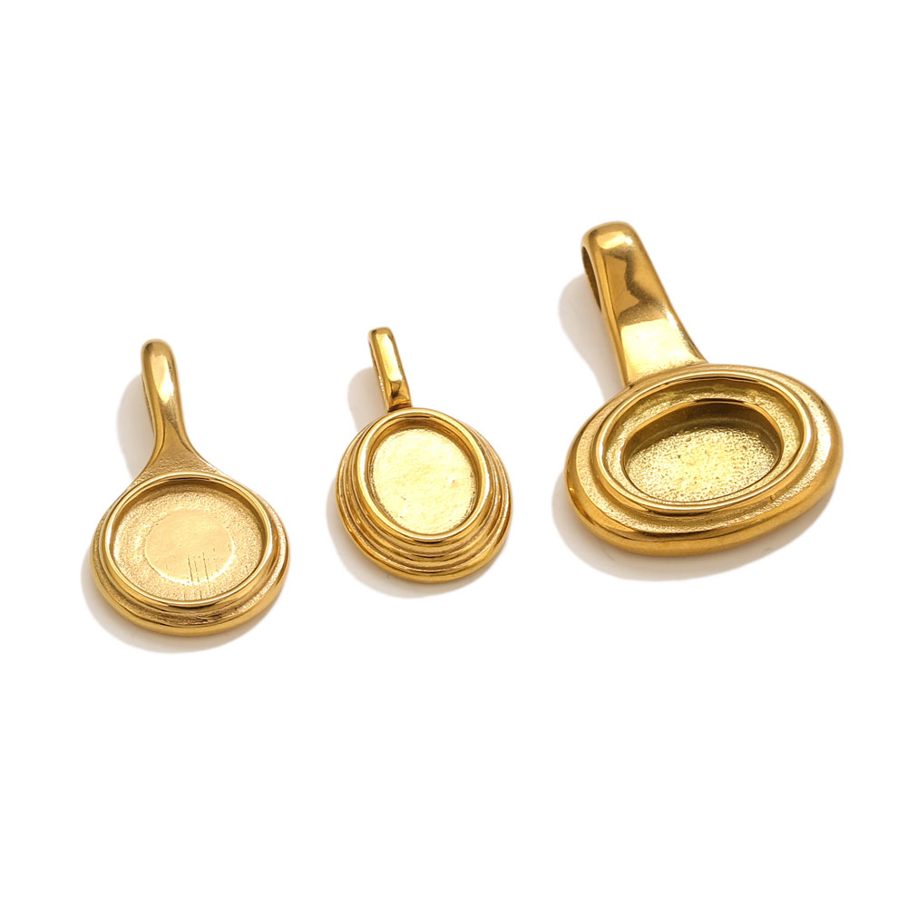 5 pcs Alas Liontin Oval Bulat  - Crafting Resin ulasan dan harga