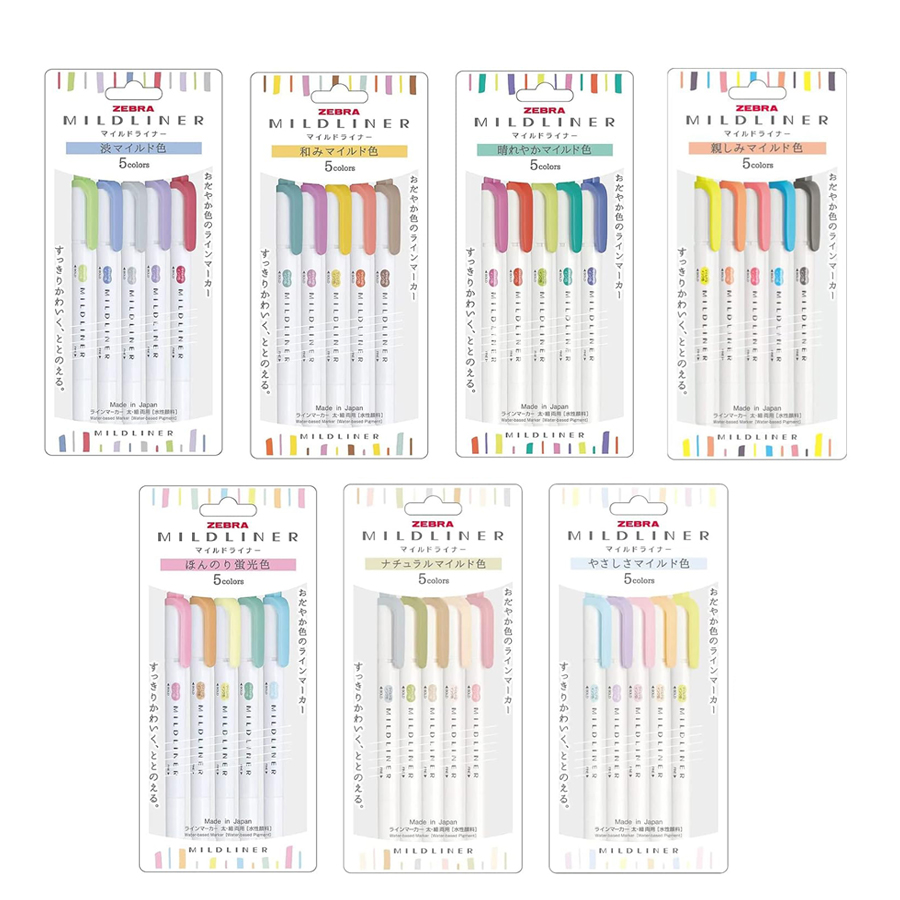 Zebra Full 35/25 warna Mildlin - Zebra Pen Mildliner ulasan dan harga
