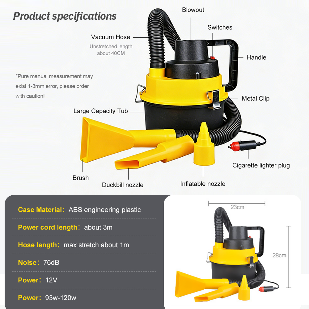 Penyedot Debu Mobil Portabel 1 - Vacuum Chamber Small ulasan dan harga
