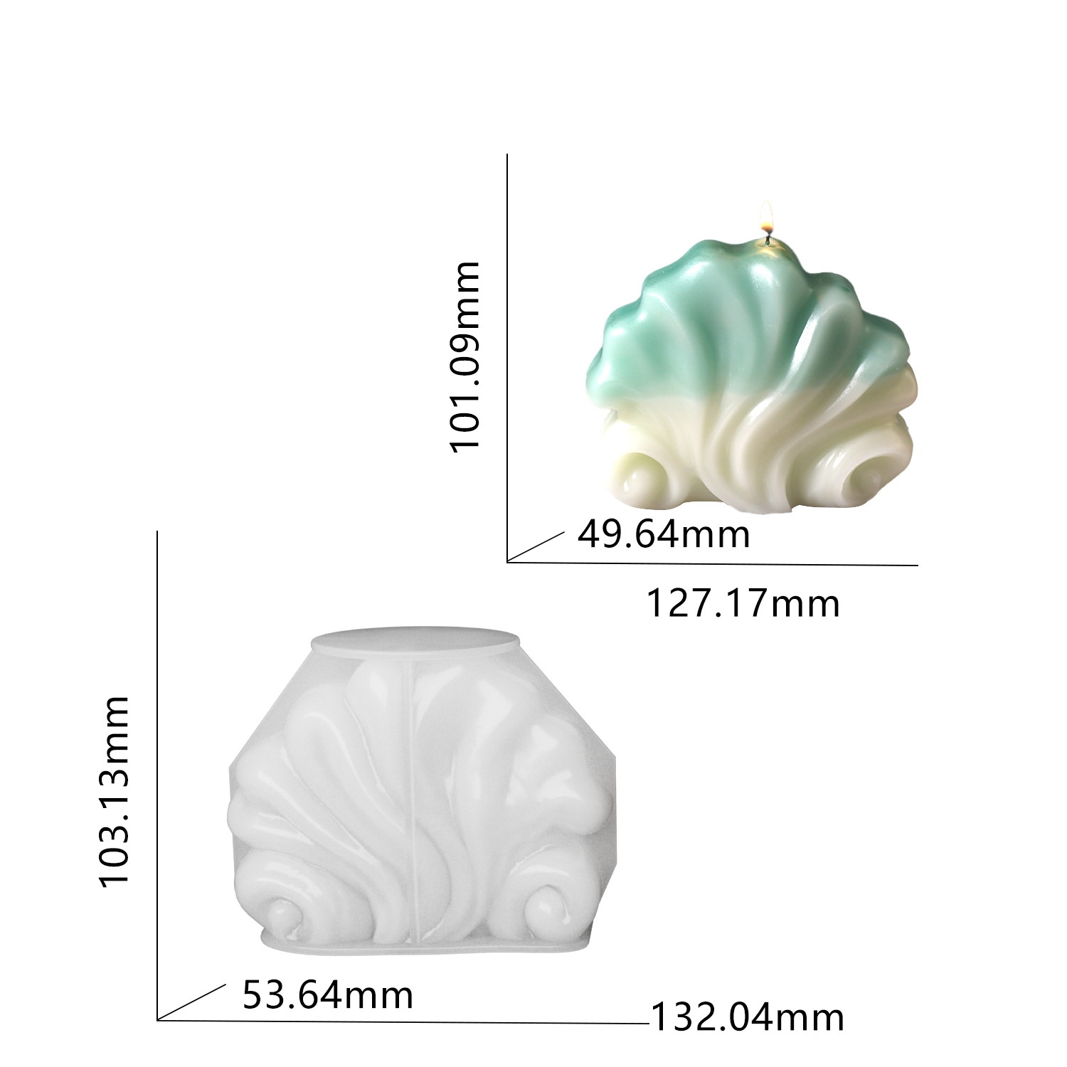 Cetakan Silikon Lilin Cangkang - Resin Ocean Wave Mold ulasan dan harga