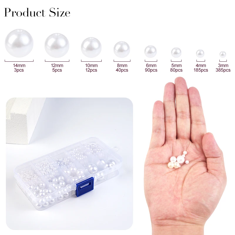 800pcs Manik-manik Resin Mutia - Crafting Resin ulasan dan harga