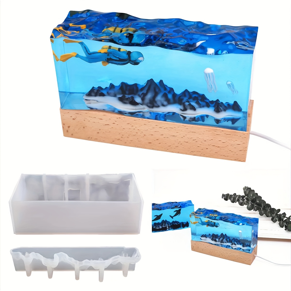 1Set Cetakan Resin Gelombang L - Resin Ocean Wave Mold ulasan dan harga