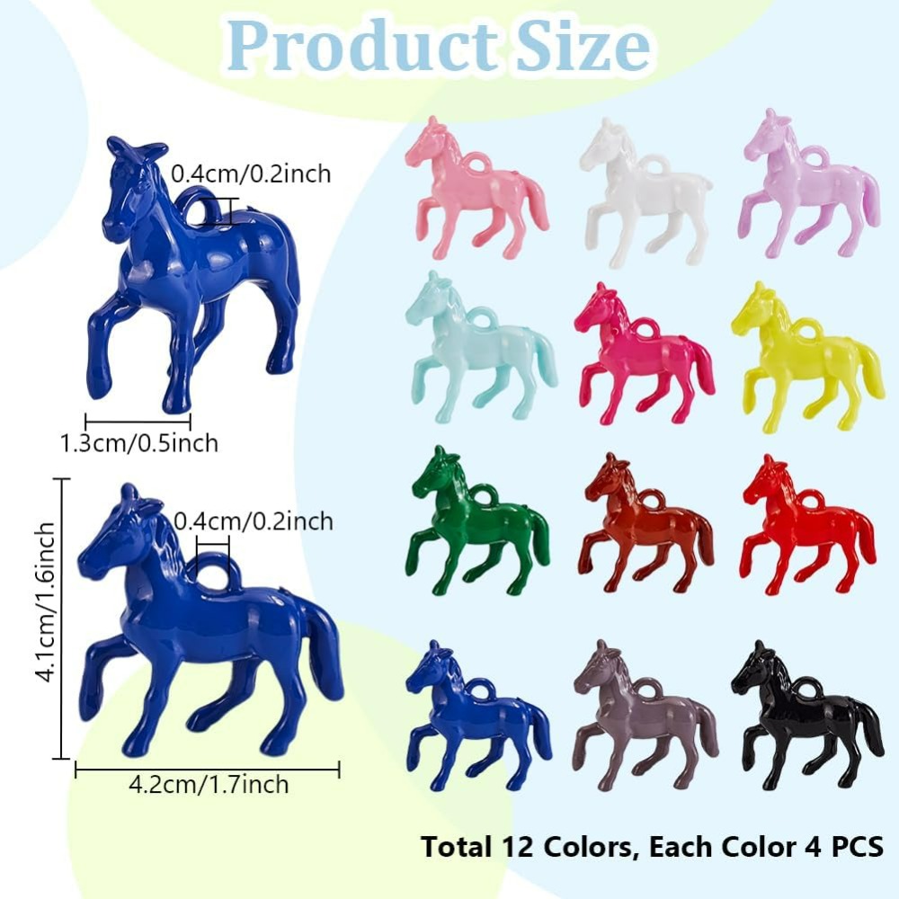 48 Buah Liontin Akrilik Buram  - Crafting Resin ulasan dan harga