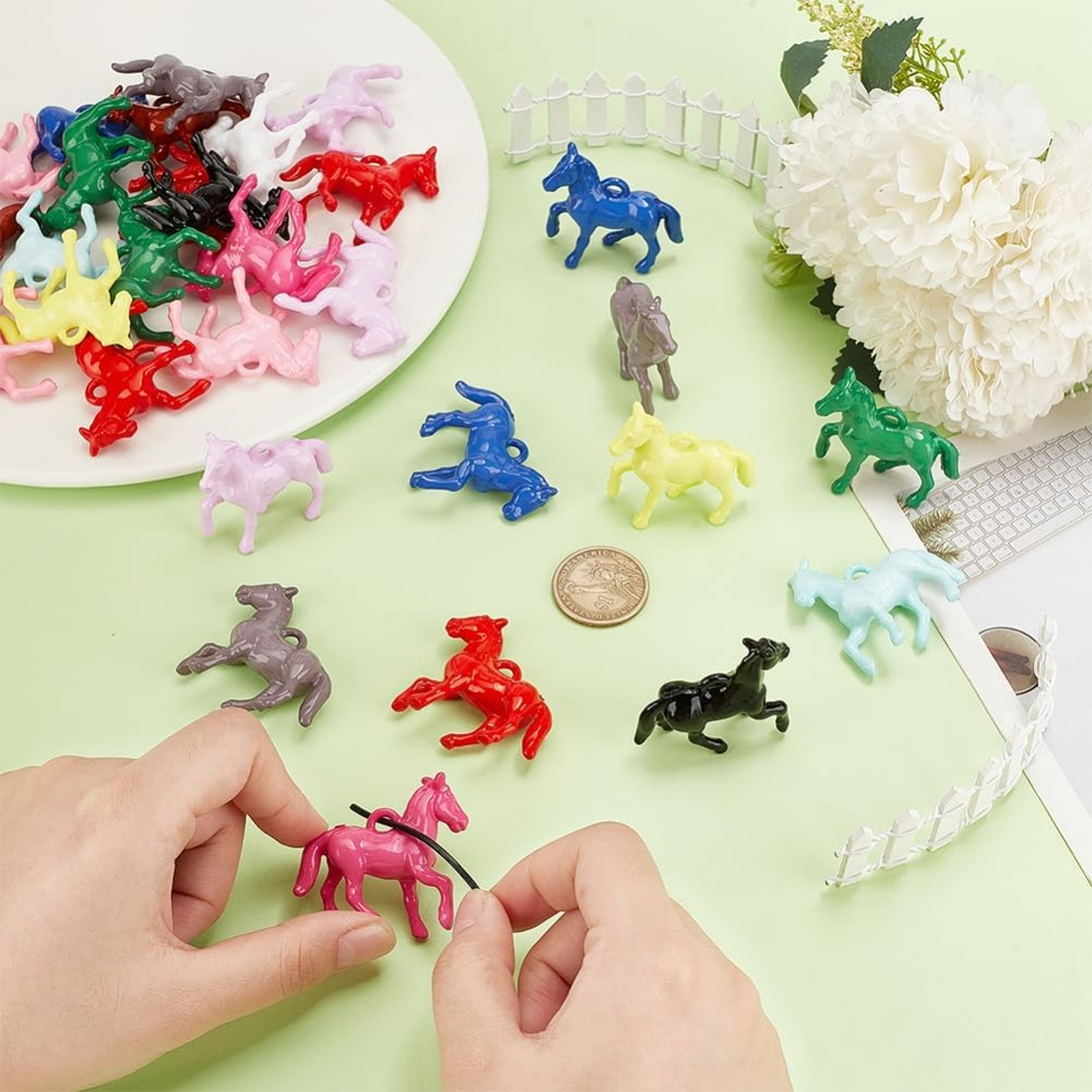 48 Buah Liontin Akrilik Buram  - Crafting Resin ulasan dan harga