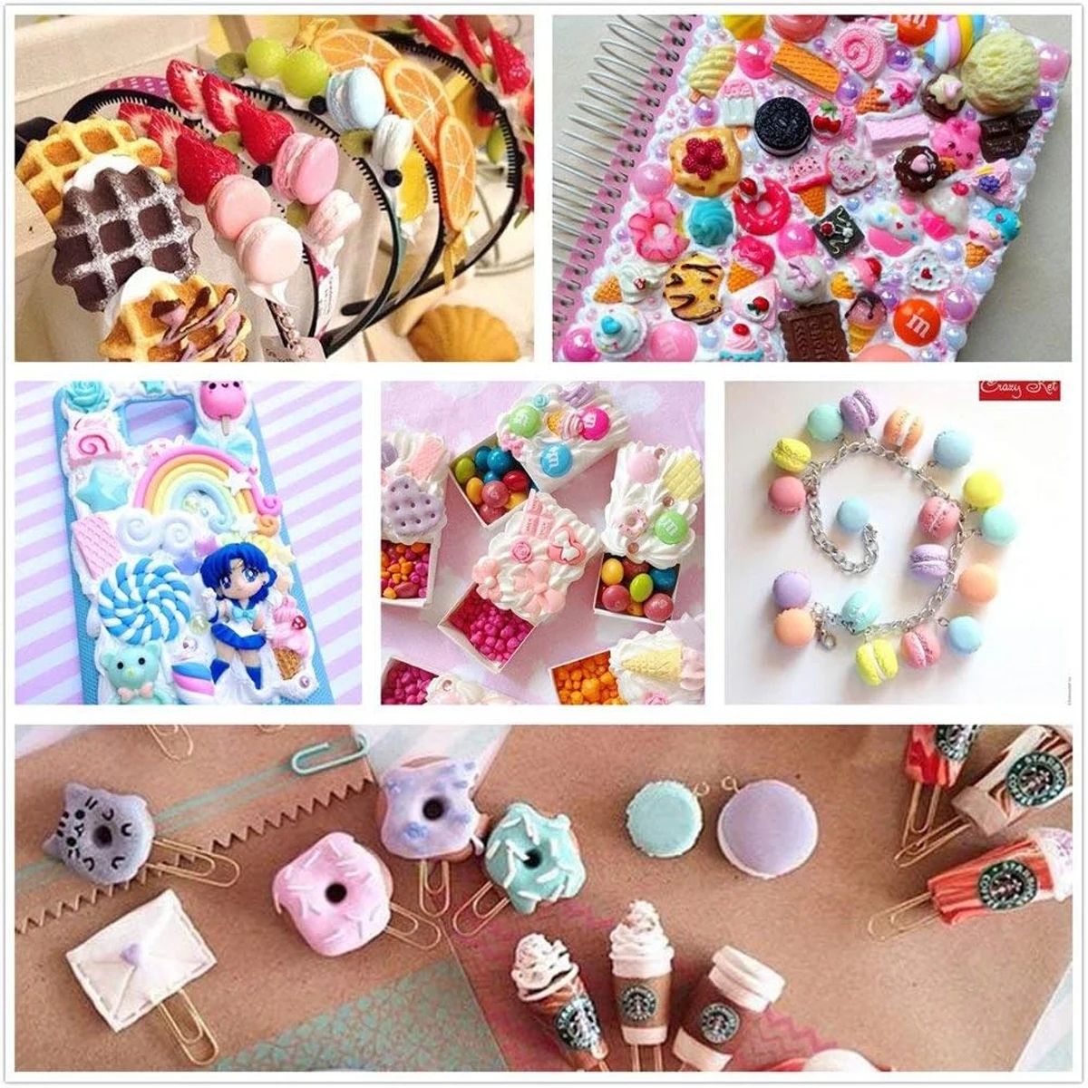 30 buah Set lucu jimat lendir  - Resin Crafts Diy ulasan dan harga