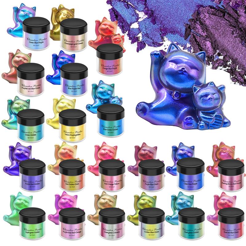 3g cermin bunglon Resin pigmen - Resin Pigment Set ulasan dan harga