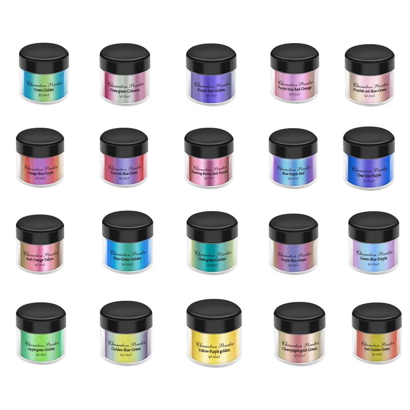 3g cermin bunglon Resin pigmen - Resin Pigment Set ulasan dan harga