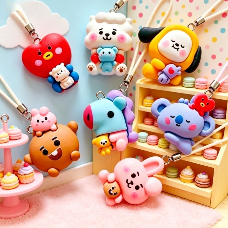 7pcs BT21 Resin Kartun Charm A - Crafting Resin ulasan dan harga