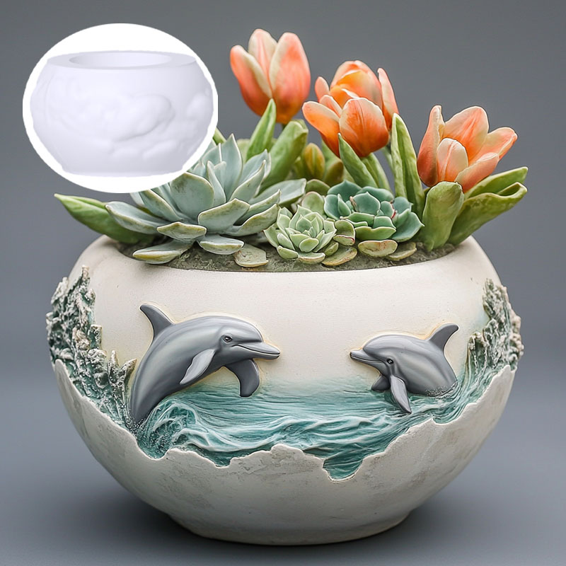 Cetakan Silikon Resin Pot Bung - Resin Ocean Wave Mold ulasan dan harga