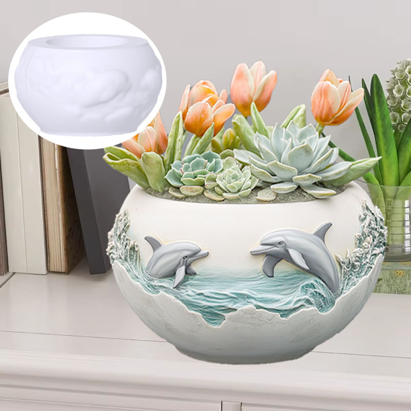 Cetakan Silikon Resin Pot Bung - Resin Ocean Wave Mold ulasan dan harga