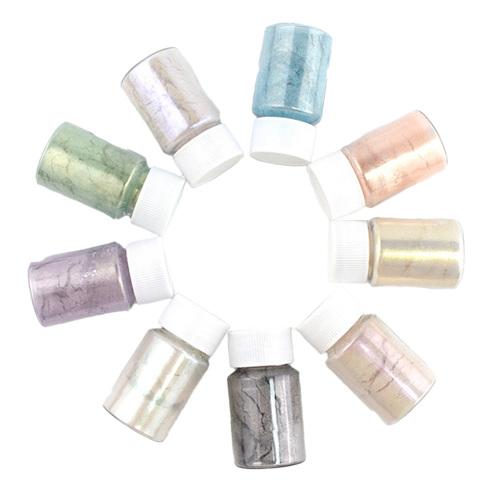 9Pcs Set Bubuk Pigmen Mika Ber - Resin Pigment Set ulasan dan harga