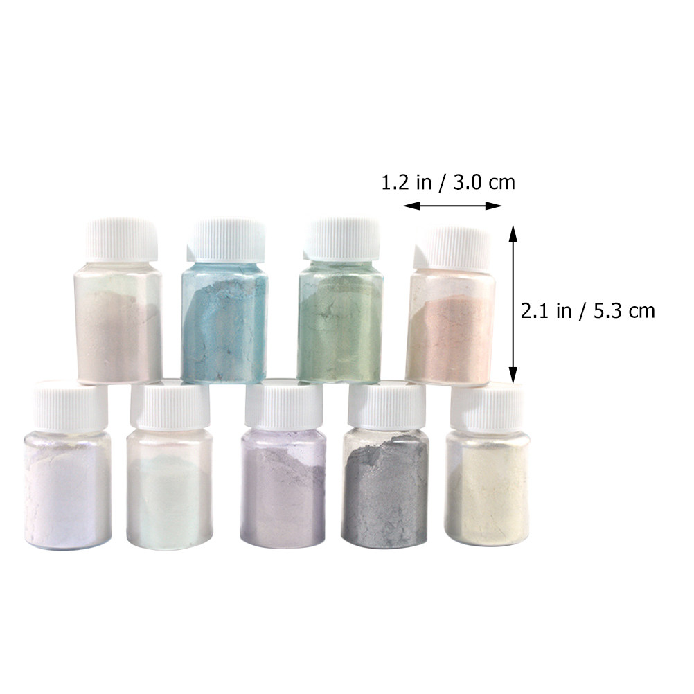 9Pcs Set Bubuk Pigmen Mika Ber - Resin Pigment Set ulasan dan harga