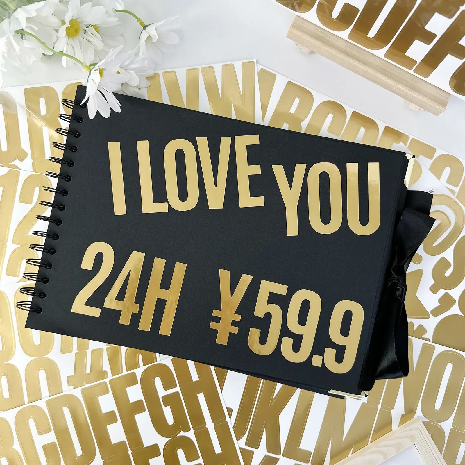 Stiker huruf emas 6 lembar 100 - Gold Foil Flakes ulasan dan harga