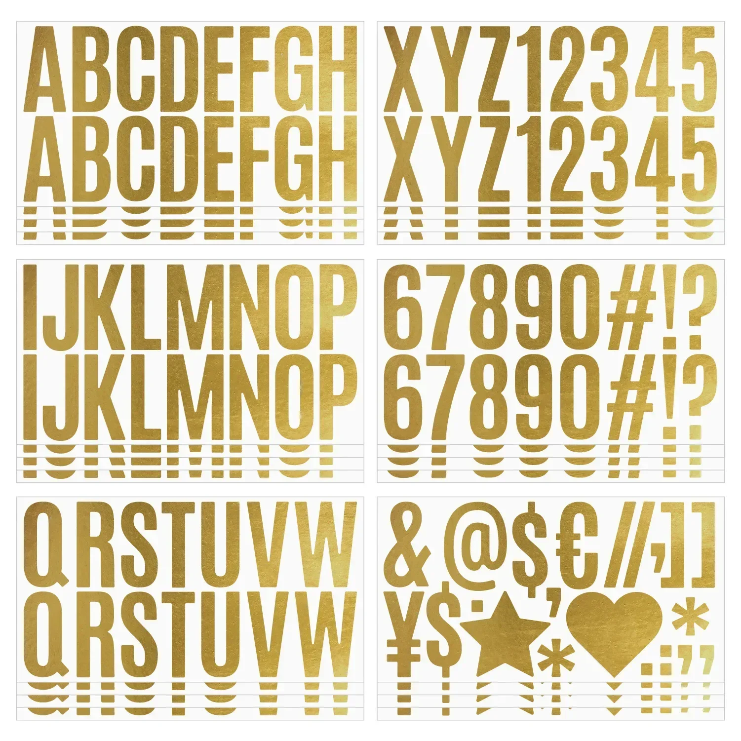 Stiker huruf emas 6 lembar 100 - Gold Foil Flakes ulasan dan harga