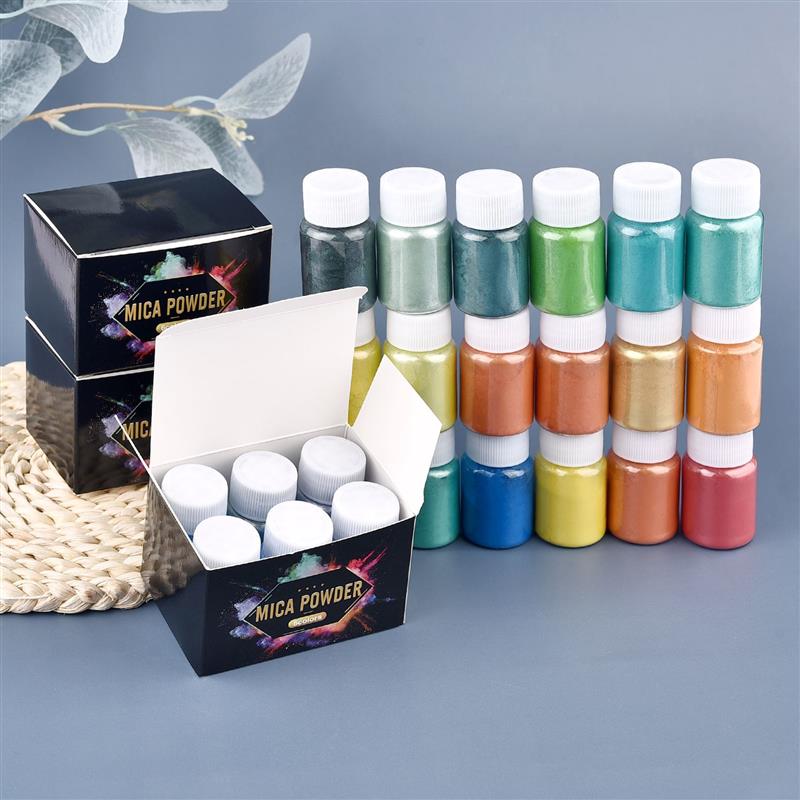 6 buah-Set Epoxy Resin pewarna - Resin Pigment Set ulasan dan harga